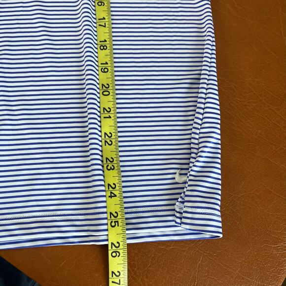 Nike Golf Blue White Stripe‎ Sleeveless Polo Large - Picture 10 of 10